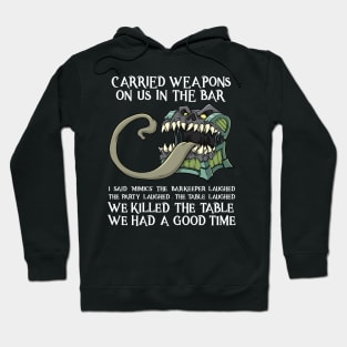 Mimic Creature Illustration Fun RPG Saying Roleplaying Meme Hoodie